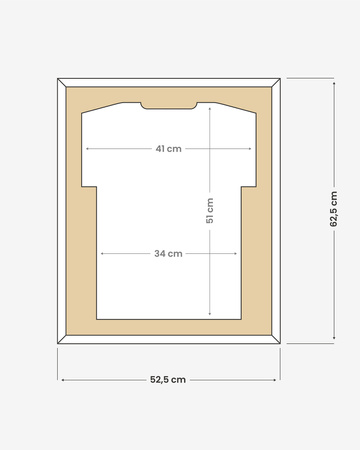 Ramka na koszulkę sportową - BASIC biała