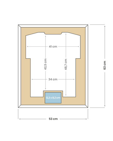 Ramka na koszulkę sportową - BASIC czarna z oknem 